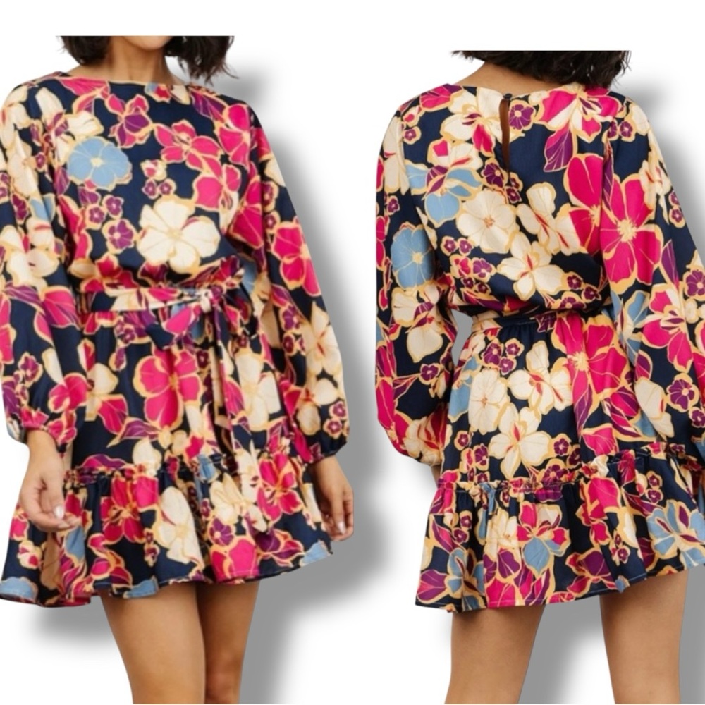 Baltic Born Tally Mini Dress in Indigo Bloom Size 2XL NWT